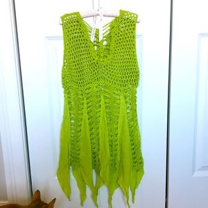 Gently worn, from the islands.. a beach cover up, green, size 8